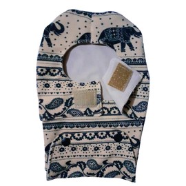 Elephants. Soft and Stretchy Cover for colostomy Bag with an Access for a Belt. 4cm-6cm Diameter Cut. Colostomy Bag Cover with Open or Closed Edges, Adjustable fastenings for a Circle Cut.