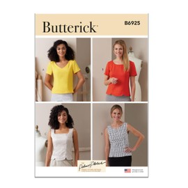 Butterick Misses' Semi-Fitted Tops Sewing Pattern Kit by Palmer/Pletsch, Design Code B6925, Sizes 16-18-20-22-24