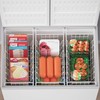 SANNO Chest Freezer Baskets, Deep Freezer Organizer Bins Sturdy Metal