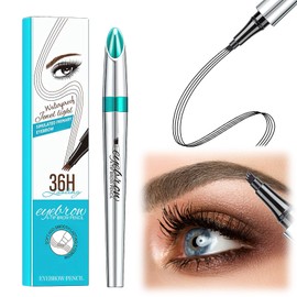 Eyebrow Pencil with 4 Tips, Microblading Pencil, Eyebrow Pencil, Waterproof, Long Lasting, Easy to Use and Remove, for a Natural Look of Eyebrows - Eyebrow Makeup