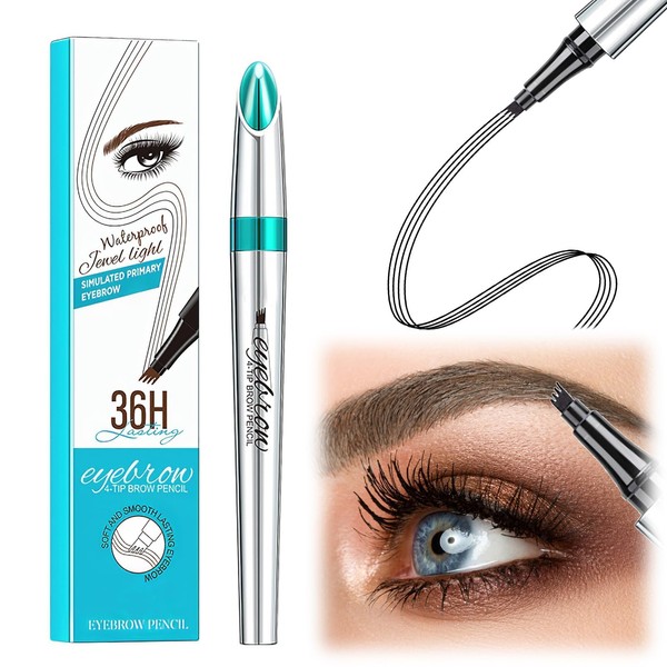 Eyebrow Pencil with 4 Tips, Microblading Pencil, Eyebrow Pencil, Waterproof,