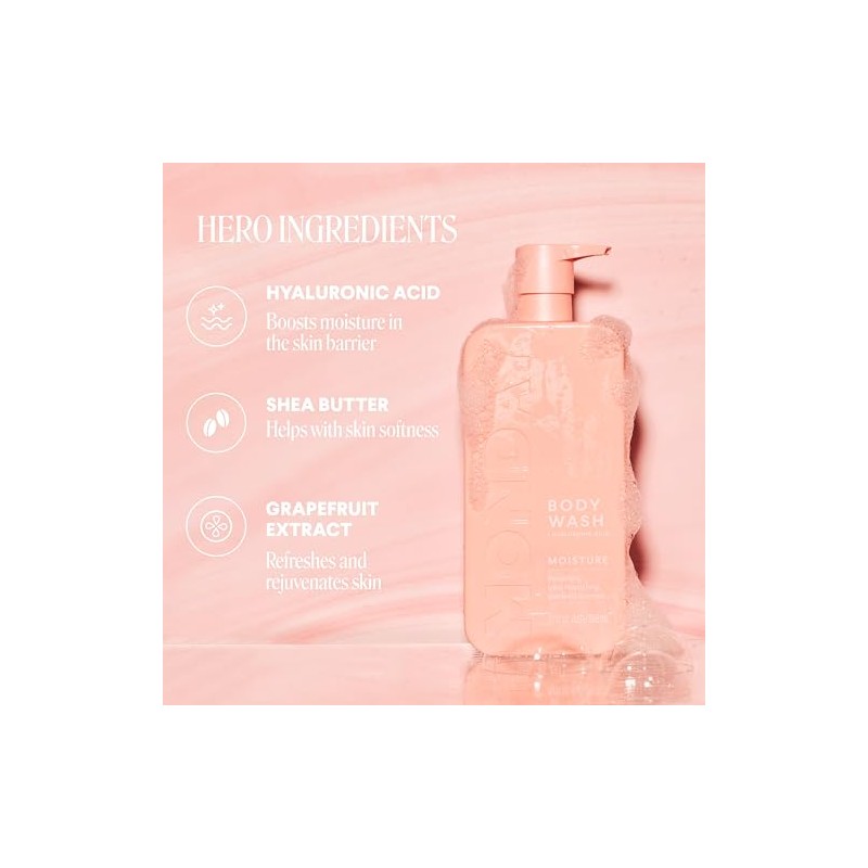 MONDAY HAIRCARE Moisture Body Wash 27 oz - Ingredientes nutritivos,