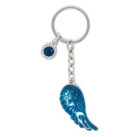 The Leonardo Collection Guardian Angel Wing Birthstone Keyring Birthday Month Gemstone (December)
