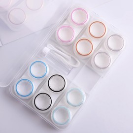 aoozleny 6 Pack Contact Lens Case, Container Holder Storage Box Contact Lens Travel Kits