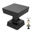 9BUILD 10 Pack 1.2 Inch Matte Black Cabinet Knobs Kitchen