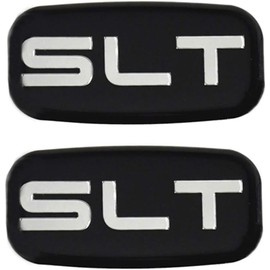 2X SLT Cab Emblems 3D Sticker Nameplate Letter Logo Roof Pillar Compatible with 02-07 Yukon Suburban Sierra 03 06 (Chrome)