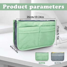 AfitLulu Bag Organiser, Toiletry Bag, Waterproof Organiser Bag, Cosmetic Bag with Multiple Pockets, Handbag Organiser, Cosmetic Case, Toiletry Bag for Handbag, Shopping Bag (Pink)