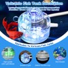 Silkwish Aquarium Dekorationen Set, Aquarium Vulkan Ornament mit Bunte LED