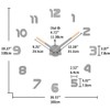 VANGOLD Wall Clock for Living Room Decor