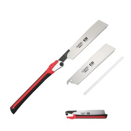 2 in 1 Japanese Hand Saw，10.4Inch Folding Saws，SK-5 Steel Pruning Saw Woodworking Tools，Replaceable Blade for DIY Craft, Non-Slip Hand Handle, Sharp & Lightweight for Woodworking and Garden Trim