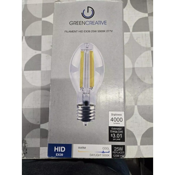 Green Creative Filament HId EX39 5000k **Free Shipping**