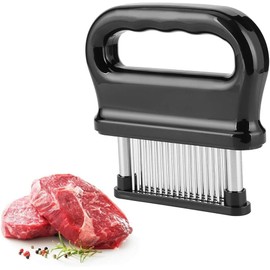 Cocoarm Steaker for Meat Tenderiser Meat Tenderiser Device 48 Needle Blades Made of Stainless Steel with High Sharpness, Easy to Clean, with Double Protective Cover and Practical ABS Feed, Default