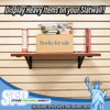 12" Black Heavy Duty Slatwall Shelf Bracket with Support &
