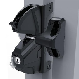 D&D TECHNOLOGIES Lokklatch® Deluxe Privacy and Security Gate Latch - Black - Deadbolt - Gate Latch - 1938460031