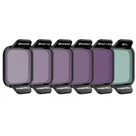 Freewell ND8 ND16 ND32 ND64 ND128 PL Light Reducing Lens for DJI Flip Drone Shutter Speed Adjustment (ND Filter)