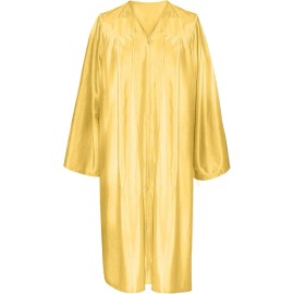 Unisex Shiny Graduation Gown Robe for High School and Bachel or Choir Robe for Confirmation BaptismSize: 63", Color: Gold
