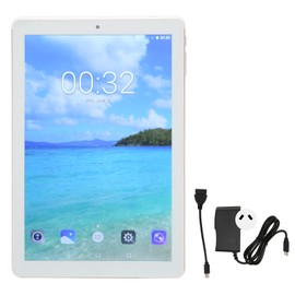 10.1 Inches Tablet for Android 10 8 Core CPU 6GB RAM 128GB ROM 2.4G 5G WIFI 4G Network FHD Tablet 100‑240V AU Plug Gold