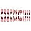 Uñas Postizas Largas Con Presión, Estilo Stiletto, Francesas, Marrones, Con