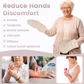 SuzziPad Heated Gloves for Women for Fatigue Soothing, Microwave Mittens for Women to Reduce Discomfort, Hand Warmer Gloves, Hand Heat Pack Microwavable, Heating Pad Microwavable for Heat Compress