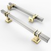 Asidrama 10 Pack 5 Inch(128mm) Brushed Satin Nickel and Gold