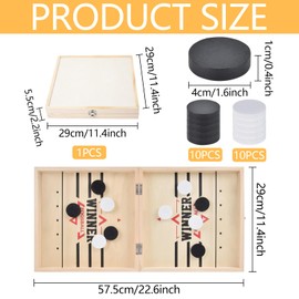 Hockey Board Game, Sling Puck Game, 2-in-1 Table Football Winner, Fast Table Football Game, Parent-Child Interaction, Portable Table Hockey Catapult, Table Games for Adults and Children