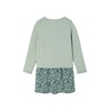 Vertbaudet Girls Sweat Jacket & Floral Dress Set, grey