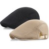 Taidor 2 Pack Men's Mesh Cap Breathable Summer Newsboy Hat