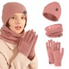 Nenkarn Hat Scarf and Gloves Set Ladies, 3 in 1