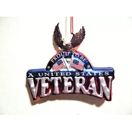 KURT S. ADLER CHRISTMAS PATRIOTIC VETERANS ORNAMENT.."PRO