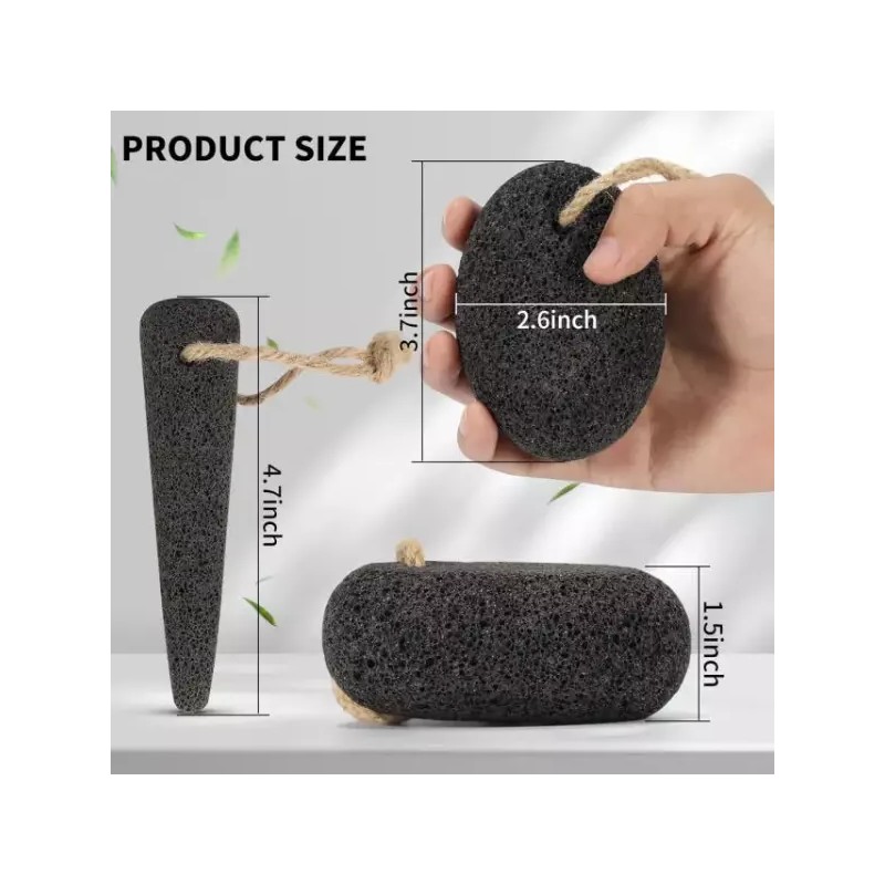 okoStamm 4 PCS 발용 천연 화산 부석 거친 발 스크러버