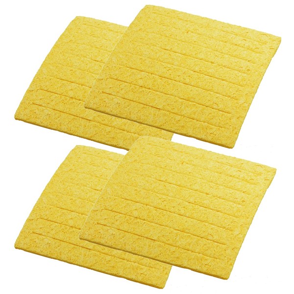 Weller TC205 ( PACK OF 4) Solder Tip Cleaning Sponge with Slits, 2-5/8" x 2-5/8 x 5/8"