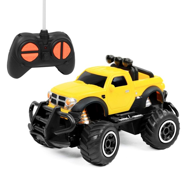 Click N' Play Remote Control Car, Mini Pickup Truck, Rock Crawler Radio Control Vehicle, Brown/a