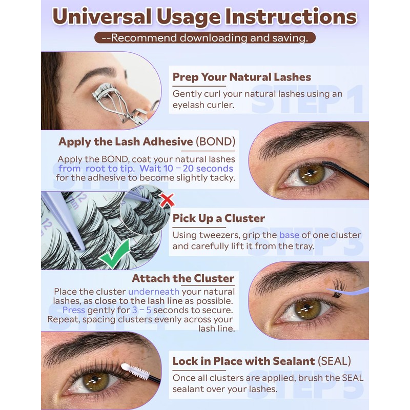 Goddvenus Wispy Lash Clusters Natural Eyelash Clusters No Makeup Look