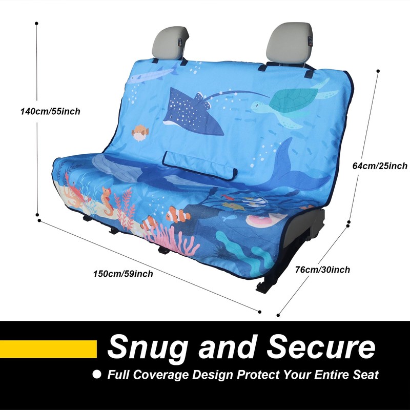 LoyaGour Back Seat Cover for Car Trucks Van SUV,Waterproof Rear