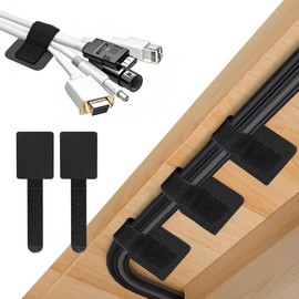 VARKAGE 20 Stück Kabelmanagement unter Schreibtisch, Kabelführung Schreibtisch Kabelbinder Wiederverwendbarer Kabelclip Versteck für Schreibtisch Auto Wand