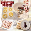 Crethinkaty 9 Pcs Mini Christmas Linzer Cookie Cutters Set, Christmas