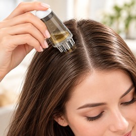 Mini Scalp Oil Applicator for Hair Care – 6ml Roller Ball Massager with Visible Scale for Precise Root Application
