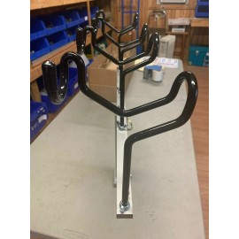 Reel Fisherman 24" T-bar with seat pedestal post and heavy duty base & 4- 45 Degree Rod holders