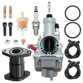 Carbpro YFB250 Carburetor for Yamaha Timberwolf 250 YFB carb 1992 1993 1994 1995 1996 1997 1998 1999 2000 with YFB250 Intake Manifold Boot Replaces #4BD-14101-00-00, 4KD-14101-02-00