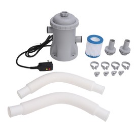 Clear Cartridge Filter Pump, 330 Gallon Ground Swimming Pool Filter, Electric Pool System, Water Filters Pump for Garden, Patio, Pools Cleaning