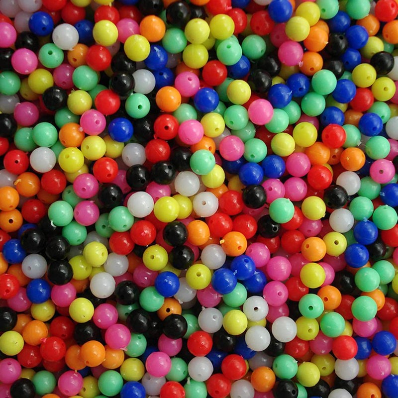 ANCLLO 100pcs Colorful Round Shaped Fishing Beads