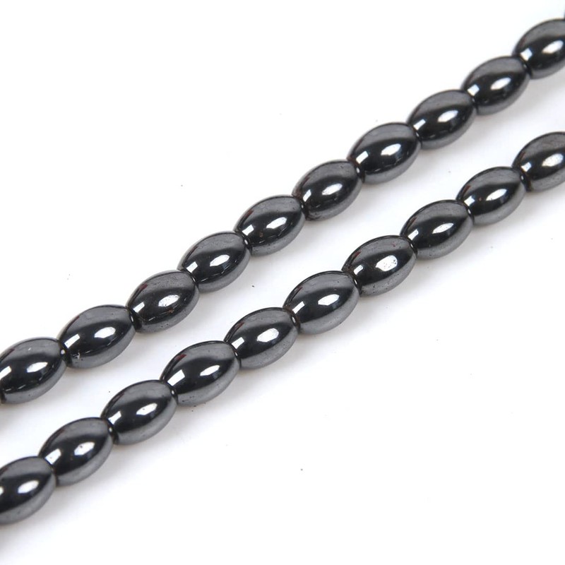 Pack of 65 Hematite Beads Black Beads 6 mm x