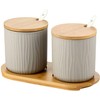 MAGICVOGEL Ceramic Spice Container Salt Pepper Spice Container Sugar Bowl