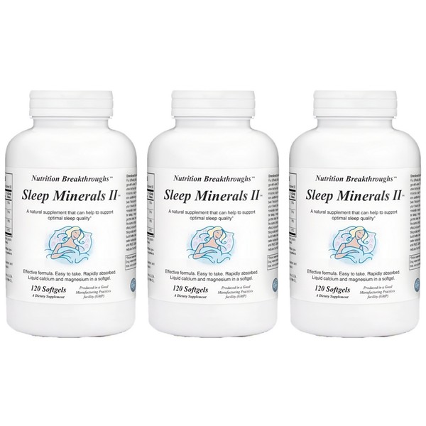 Sleep Minerals Calcium Magnesium Vitamin D Zinc 120 Softgels 3, 120 / 슬립 미네랄스 칼슘 마그네슘 비타민D 아연 120소프트젤 3개, 120개