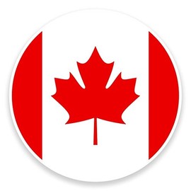 2 x 10cm/100mm Canada Flag Map Window Cling Sticker Car Van Campervan Glass #9017