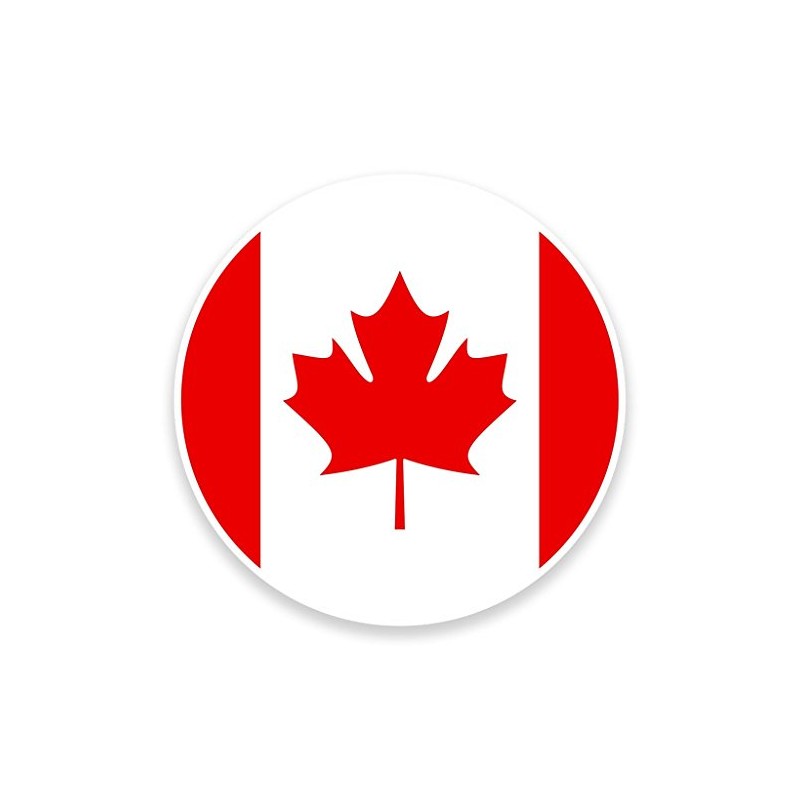 2 x 10cm/100mm Canada Flag Map Window Cling Sticker Car