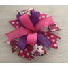 Handmade 10" Pink & Purple Easter Wreath Bow, Spring Lantern