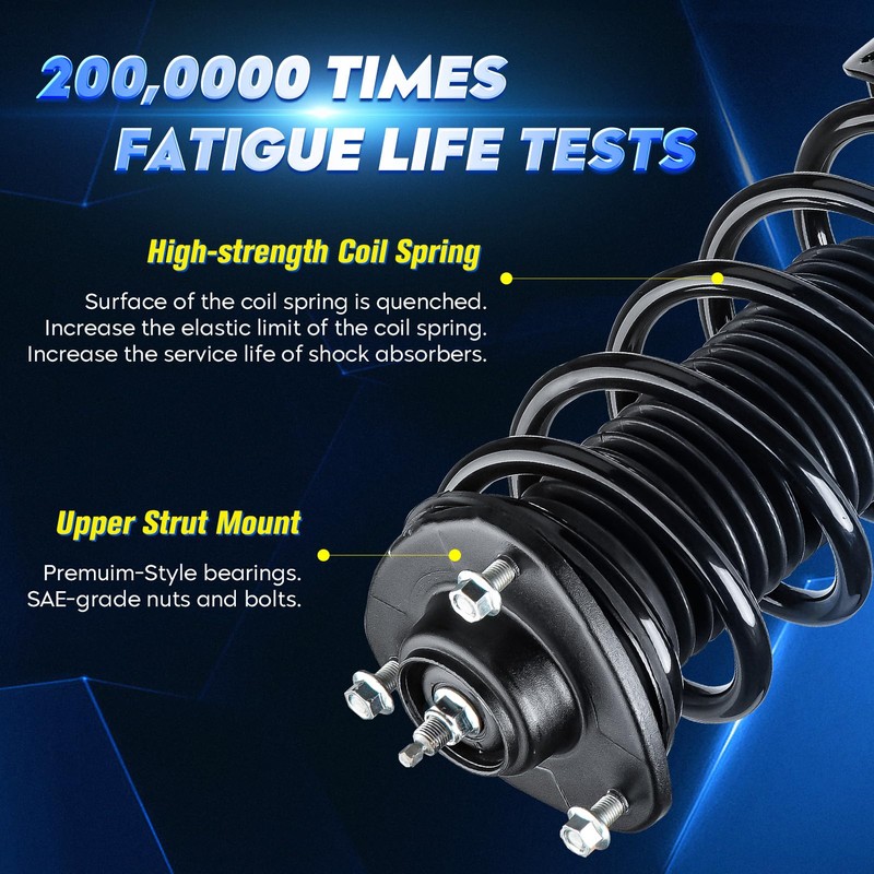 Front Strut Shock Assembly w/Coil Spring Compatible with Honda Odyssey