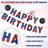 Spider Birthday Decorations, Pre-Strung Spider Theme Happy Birthday Banner Sign