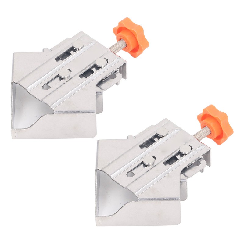 2Pcs Right Angle Clip Stainless Steel Mouth Closed 90 Degree